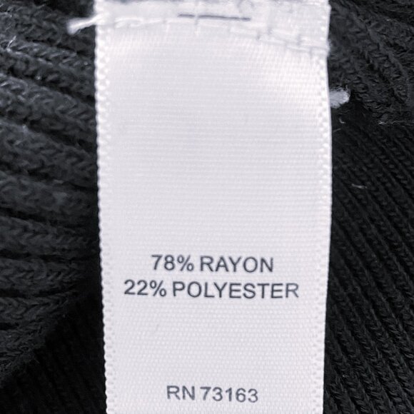 Cable and Gauge V-Neck Rayon Poyester blend - Black/White - Size L - Picture 6 of 6